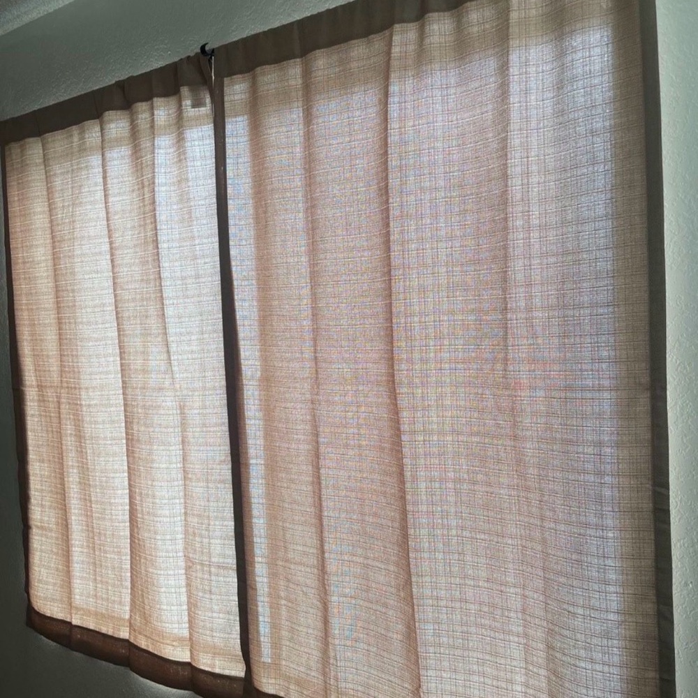 Tan Curtains 2 Piece